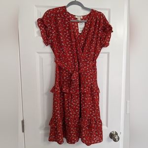 Monteau Faux Wrap Dress- Size Large